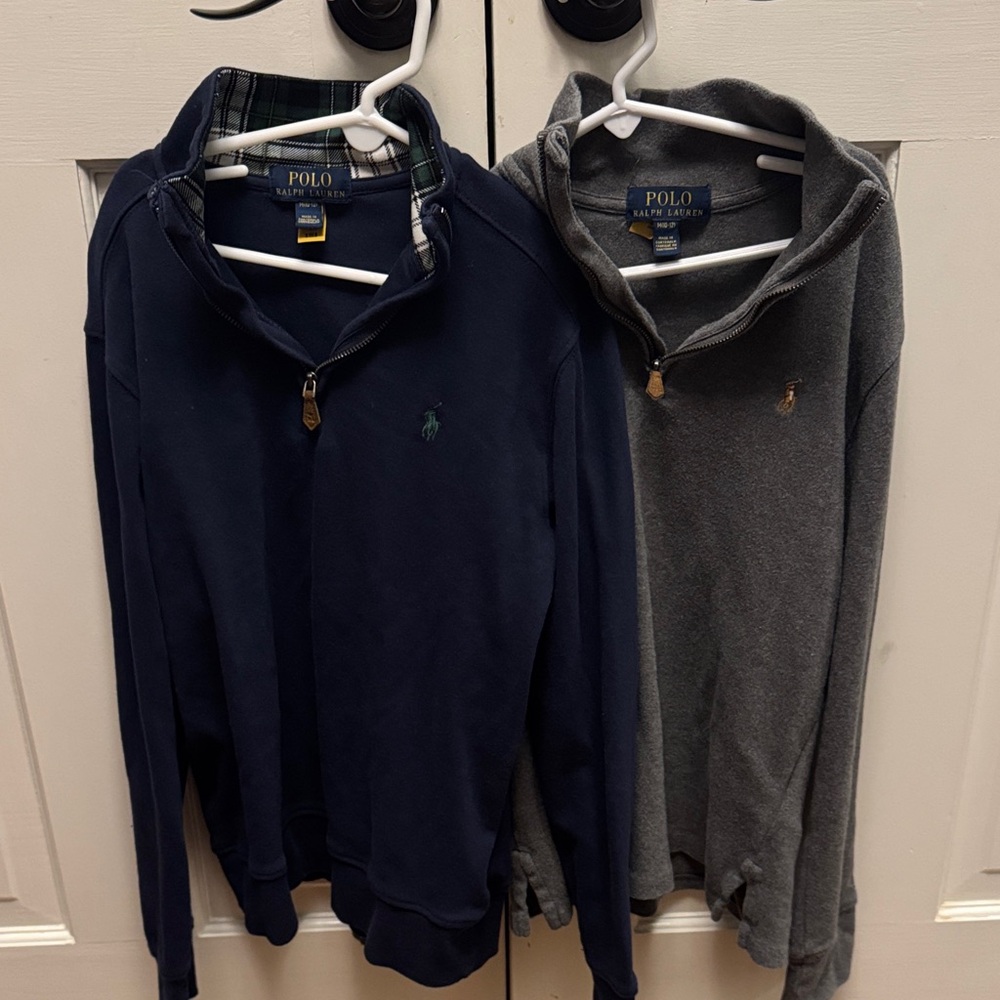 Polo by Ralph Lauren Boys’ Navy and Gray Pullovers - Set of 2
